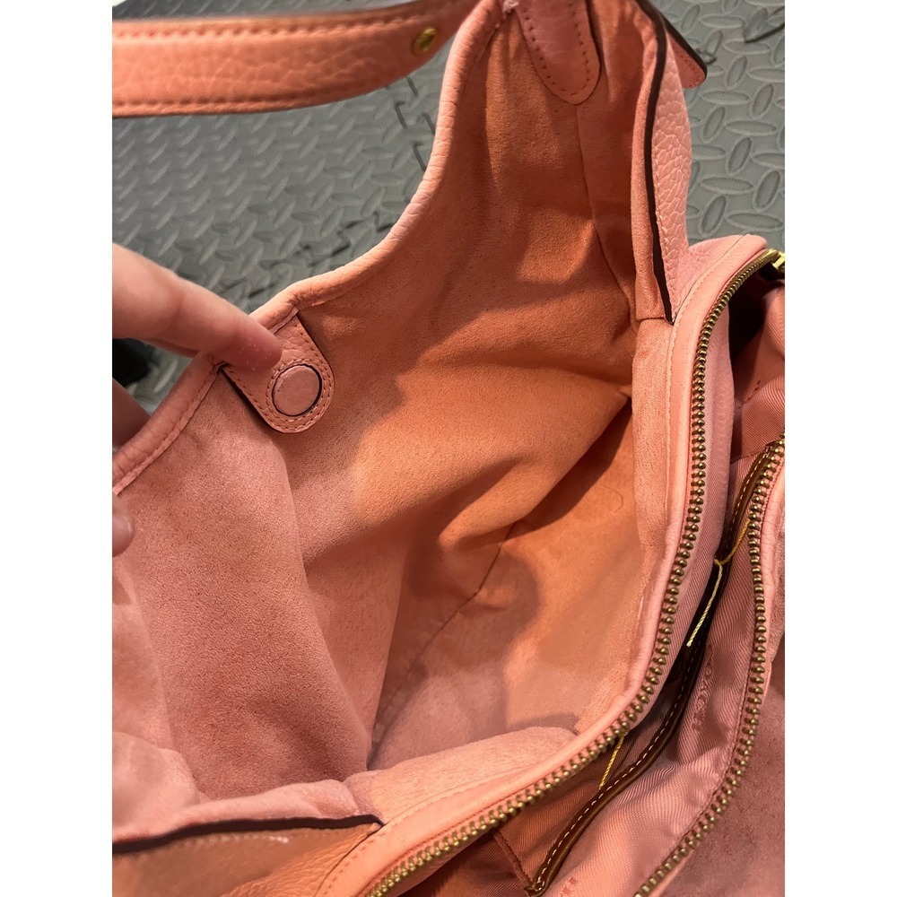 Coach Lori Shoulder Bag Womens Candy Pink Pebbled Leather Gold C Purse C4824 - Picture 7 of 14